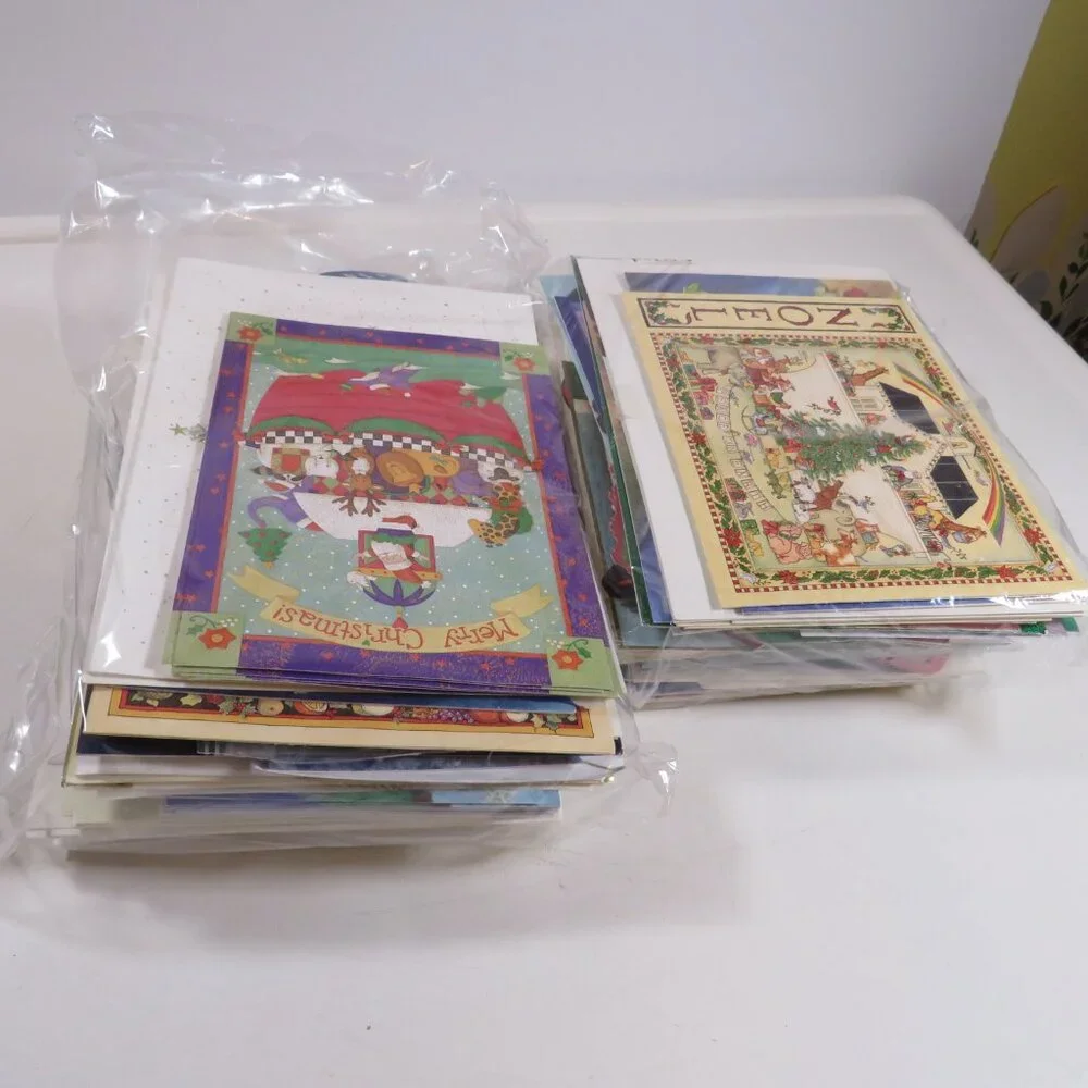 CHRISTMAS - WINTER Greeting Cards (Used) and other Craft Items MIXTURE